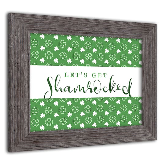 Lets Get Shamrocked Framed Print 2 11" x 14" Western Gray Framed Print